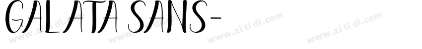 Galata Sans字体转换